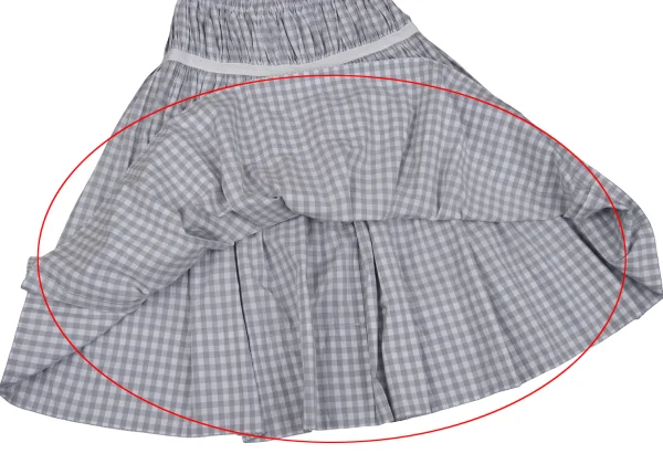 tricot COMME des GARCONS Hem Switching Checked Skirt K-162034_008