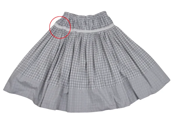 tricot COMME des GARCONS Hem Switching Checked Skirt K-162034_010