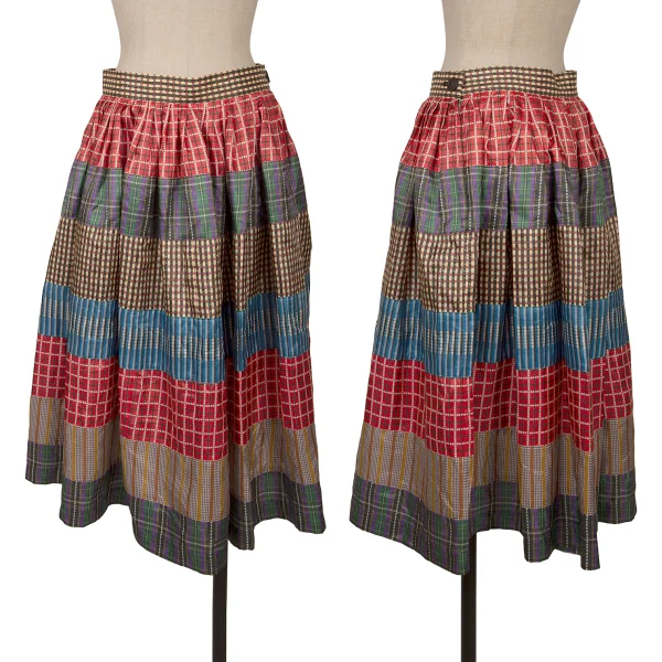tricot COMME des GARCONS Poly Patchwork Flare Skirt Multi-Color M K-162035_001