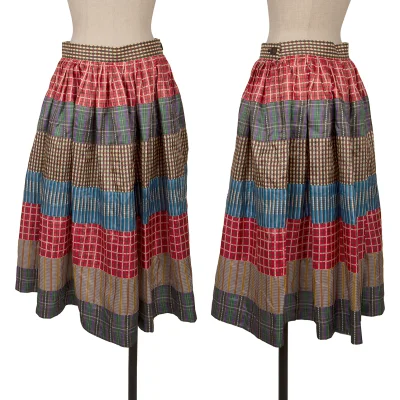 tricot COMME des GARCONS Poly Patchwork Flare Skirt