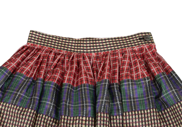 tricot COMME des GARCONS Poly Patchwork Flare Skirt K-162035_004