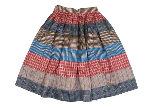 tricot COMME des GARCONS Poly Patchwork Flare Skirt K-162035_009