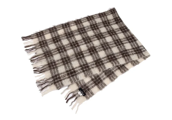 tricot COMME des GARCONS Mohair Nylon Check Stole K-162042_002