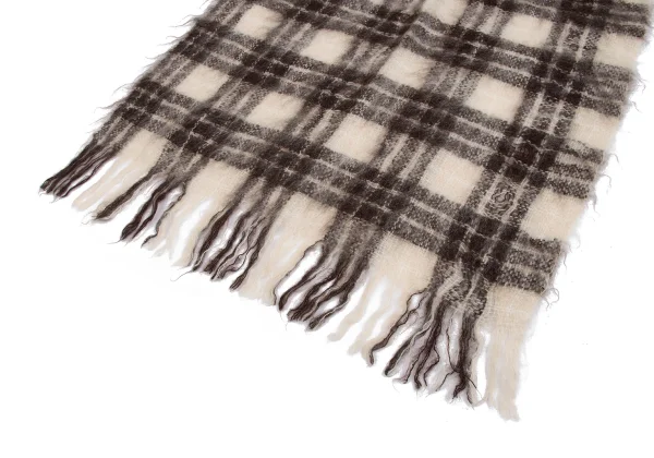tricot COMME des GARCONS Mohair Nylon Check Stole K-162042_003