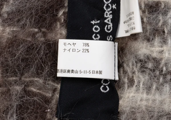 tricot COMME des GARCONS Mohair Nylon Check Stole K-162042_006