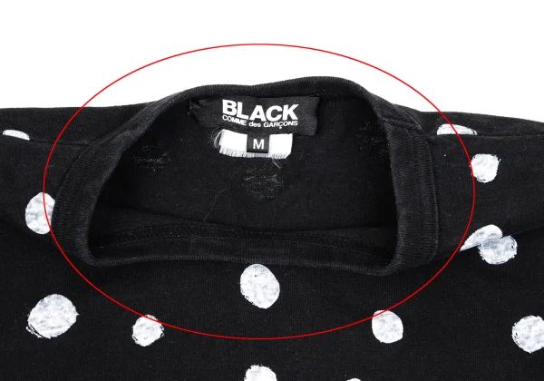 BLACK COMME des GARCONS Dot Printed T Shirt K-162043_004