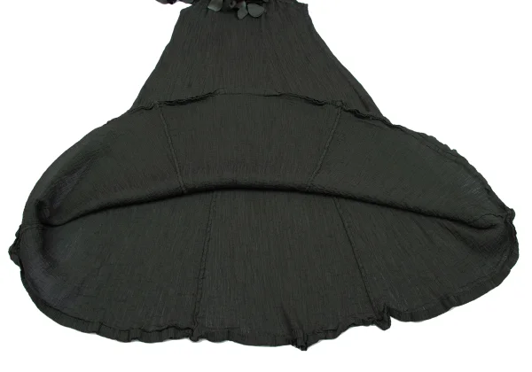 ISSEY MIYAKE me Mesh Floral Decoration Crepe Pleated Dress K-162047_011
