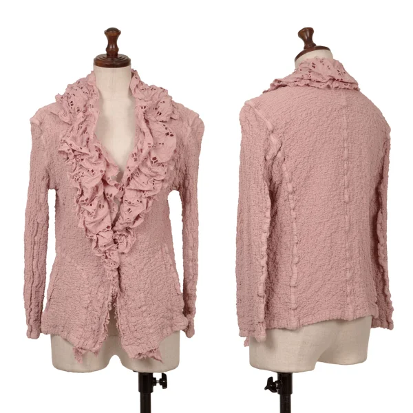 ISSEY MIYAKE me Floral Rapel Cauliflower Jacket Pink Free K-162050_001