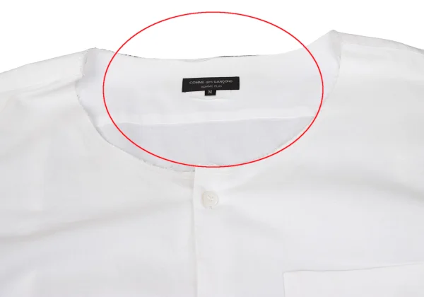 COMME des GARCONS HOMME PLUS Dot Embroidery Design Collarless Shirt K-162069_005