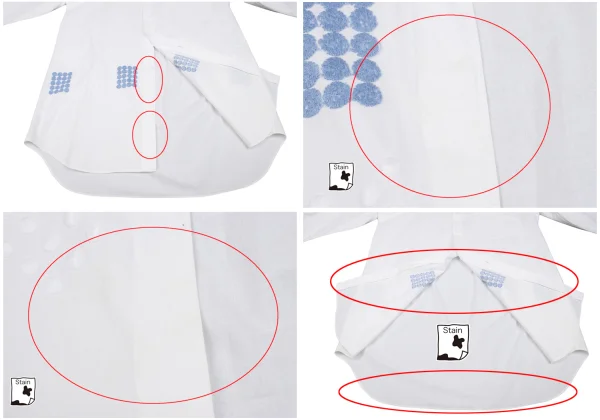 COMME des GARCONS HOMME PLUS Dot Embroidery Design Collarless Shirt K-162069_014