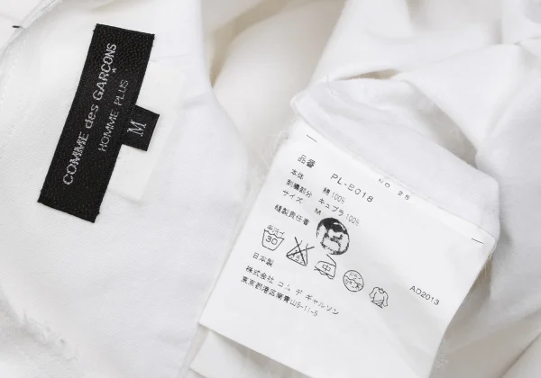 COMME des GARCONS HOMME PLUS Dot Embroidery Design Collarless Shirt K-162069_020