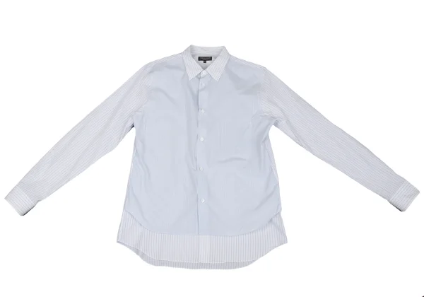 COMME des GARCONS HOMME PLUS Layered Switching Stripe Shirt K-162070_002