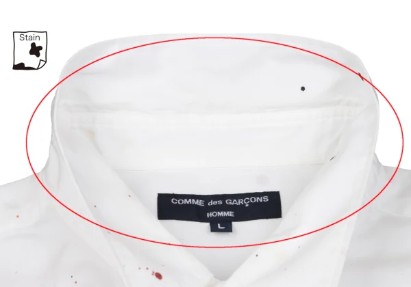COMME des GARCONS HOMME Splash Paint Design Short Sleeve Shirt K-162072_005