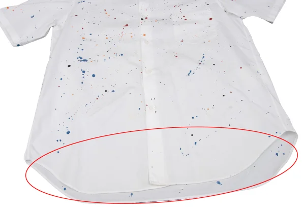 COMME des GARCONS HOMME Splash Paint Design Short Sleeve Shirt K-162072_011