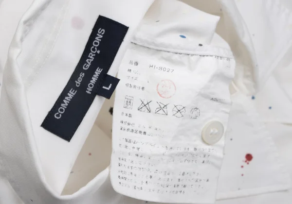 COMME des GARCONS HOMME Splash Paint Design Short Sleeve Shirt K-162072_020