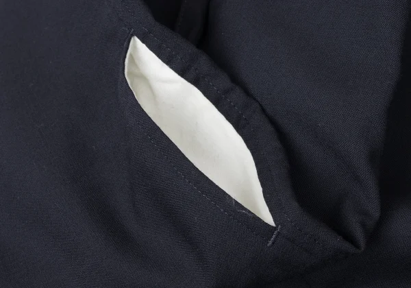 GANRYU Wool Waist Gather Design Wide Cropped Pants K-162074_010