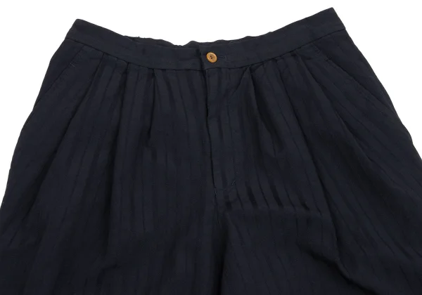 COMME des GARCONS Poly Stripe Jacquard Tuck Pants K-162078_002