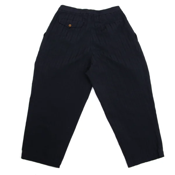 COMME des GARCONS Poly Stripe Jacquard Tuck Pants K-162078_010