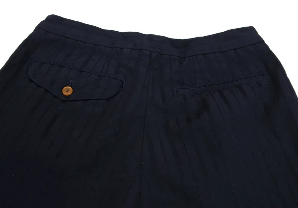 COMME des GARCONS Poly Stripe Jacquard Tuck Pants K-162078_011