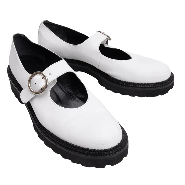 TAKESHI KOSAKA by Y's Pink Label Mary Jane Shoes White 39 K-162079_001
