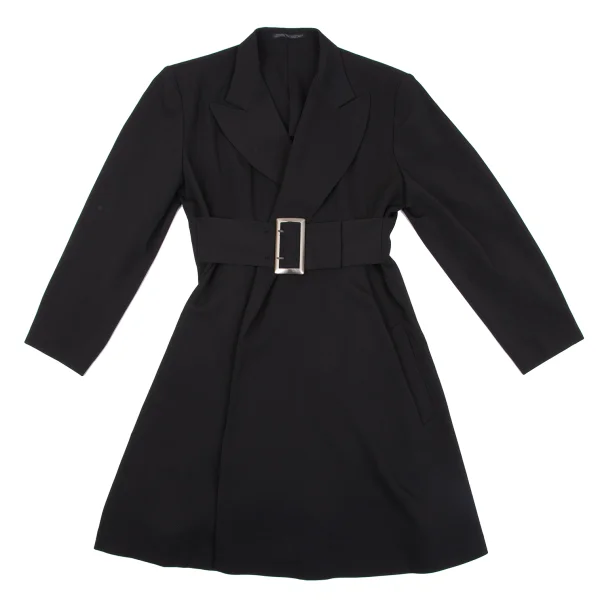 Yohji Yamamoto FEMME Belted Peak Lapel Jacket K-162092_002