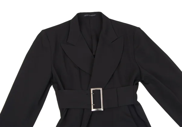 Yohji Yamamoto FEMME Belted Peak Lapel Jacket K-162092_003