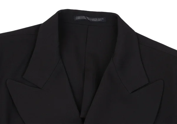 Yohji Yamamoto FEMME Belted Peak Lapel Jacket K-162092_004