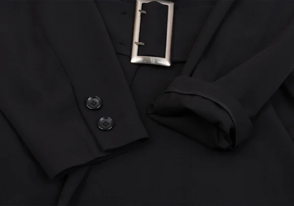 Yohji Yamamoto FEMME Belted Peak Lapel Jacket K-162092_006