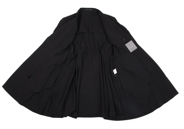 Yohji Yamamoto FEMME Belted Peak Lapel Jacket K-162092_011