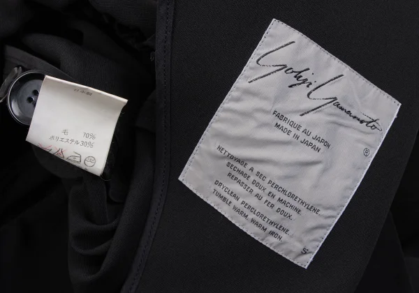 Yohji Yamamoto FEMME Belted Peak Lapel Jacket K-162092_016