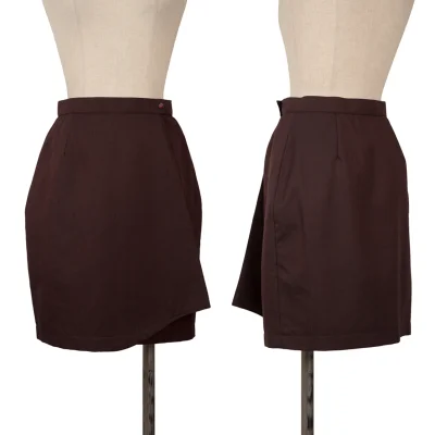 Thierry Mugler Wool Silk Half Wrap Skirt