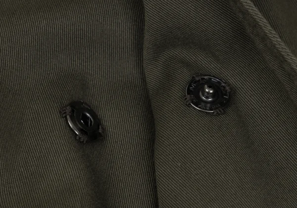 Y's Cotton Crushed-design Snap Button Belted Coat K-162097_014