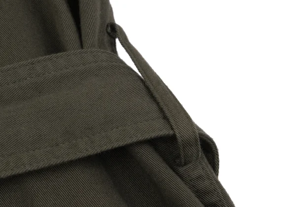 Y's Cotton Crushed-design Snap Button Belted Coat K-162097_017