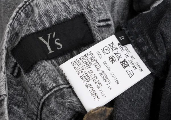 Y's Cotton Herringbone Tapered Cargo Pants K-162099_013