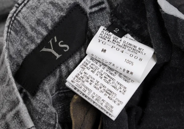 Y's Cotton Herringbone Tapered Cargo Pants K-162099_014