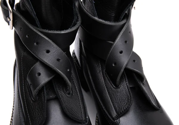 Y's Belted Leather Boots K-162100_004