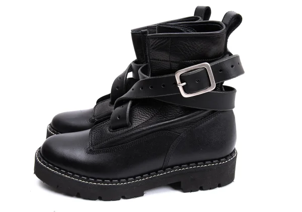 Y's Belted Leather Boots K-162100_005