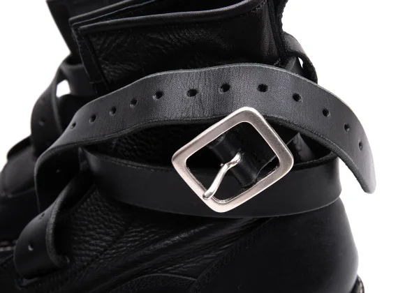 Y's Belted Leather Boots K-162100_006