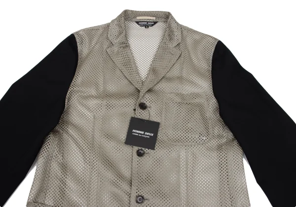 COMME des GARCONS HOMME DEUX Mesh Switching Fishtail Jacket K-162102_002