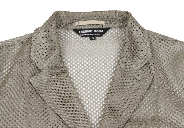 COMME des GARCONS HOMME DEUX Mesh Switching Fishtail Jacket K-162102_003