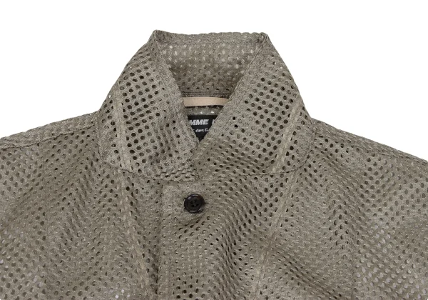 COMME des GARCONS HOMME DEUX Mesh Switching Fishtail Jacket K-162102_004