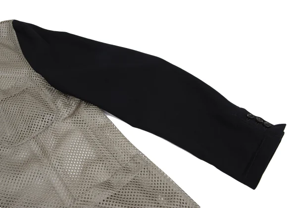 COMME des GARCONS HOMME DEUX Mesh Switching Fishtail Jacket K-162102_007