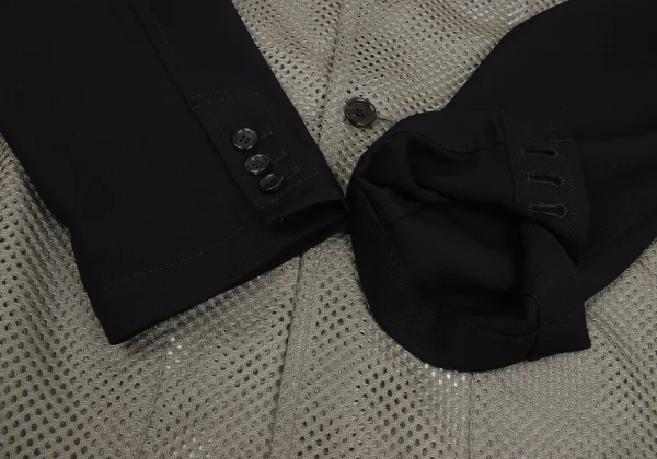 COMME des GARCONS HOMME DEUX Mesh Switching Fishtail Jacket K-162102_008