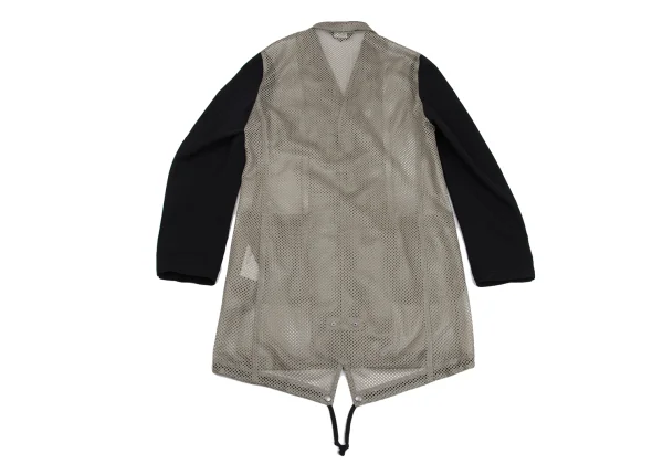 COMME des GARCONS HOMME DEUX Mesh Switching Fishtail Jacket K-162102_015