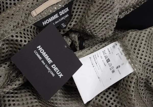 COMME des GARCONS HOMME DEUX Mesh Switching Fishtail Jacket K-162102_019