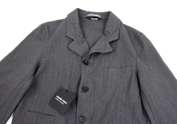COMME des GARCONS HOMME DEUX Poly Stripeed Fishtail Jacket K-162103_002