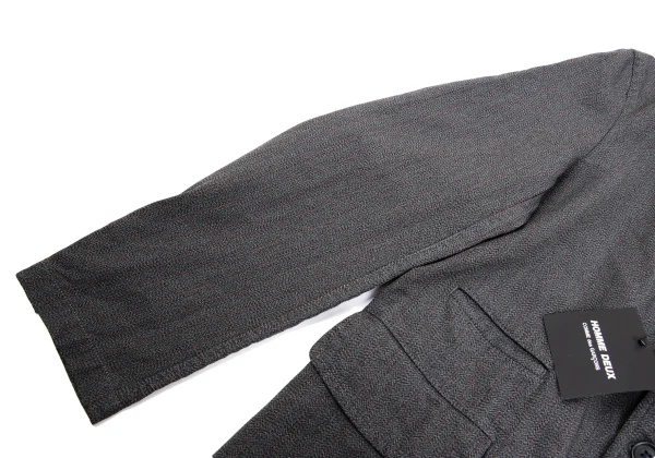 COMME des GARCONS HOMME DEUX Poly Stripeed Fishtail Jacket K-162103_007