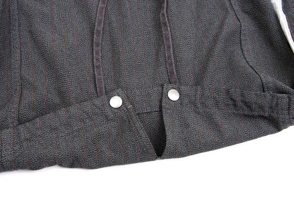 COMME des GARCONS HOMME DEUX Poly Stripeed Fishtail Jacket K-162103_014