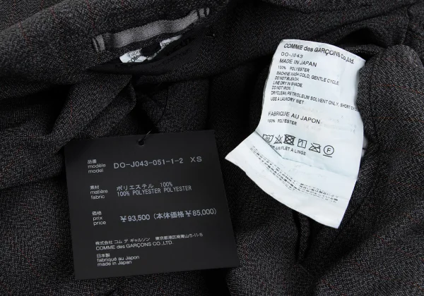 COMME des GARCONS HOMME DEUX Poly Stripeed Fishtail Jacket K-162103_018