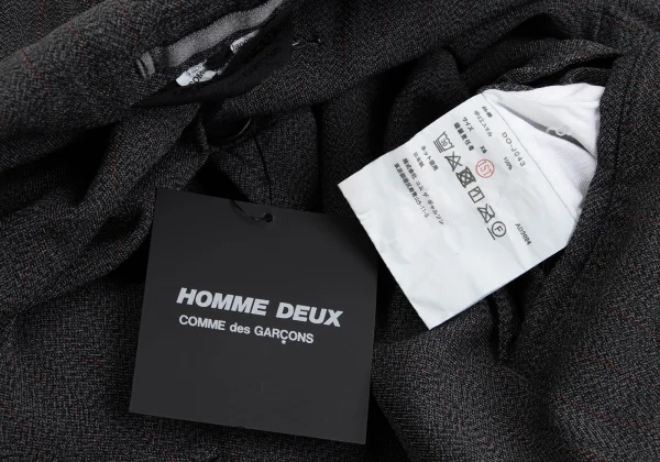COMME des GARCONS HOMME DEUX Poly Stripeed Fishtail Jacket K-162103_019